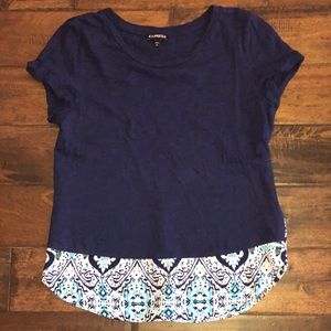 navy blue EXPRESS top
